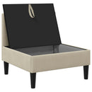 vidaXL Középső Sofa tárolóval Homokszín Bársony