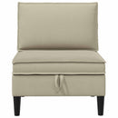 vidaXL Középső Sofa tárolóval Homokszín Bársony