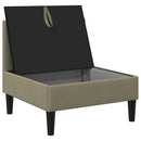 vidaXL Középső Sofa tárolóval Khaki Bársony