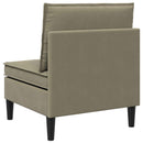 vidaXL Középső Sofa tárolóval Khaki Bársony