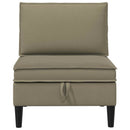 vidaXL Középső Sofa tárolóval Khaki Bársony