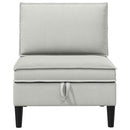 vidaXL Középső Sofa tárolóval Világosszürke Bársony