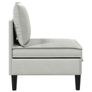 vidaXL Középső Sofa tárolóval Világosszürke Bársony
