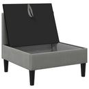 vidaXL Középső Sofa tárolóval Sötétszürke Bársony