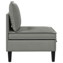 vidaXL Középső Sofa tárolóval Sötétszürke Bársony