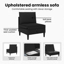 vidaXL Középső Sofa tárolóval Fekete Bársony