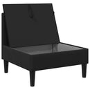 vidaXL Középső Sofa tárolóval Fekete Bársony