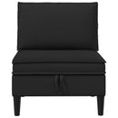 vidaXL Középső Sofa tárolóval Fekete Bársony