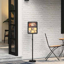 vidaXL Kiállító Állvány Fekete 30 x 25 x 128 cm Alumínium
