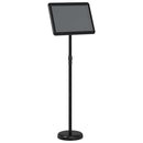 vidaXL Kiállító Állvány Fekete 30 x 25 x 128 cm Alumínium