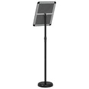 vidaXL Kiállító Állvány Fekete 30 x 25 x 128 cm Alumínium