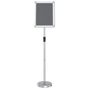 vidaXL Kiállító Állvány Ezüst 30 x 25 x 128 cm Alumínium