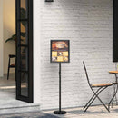 vidaXL Kiállító Állvány Fekete 25 x 25 x 125 cm Alumínium
