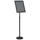 vidaXL Kiállító Állvány Fekete 25 x 25 x 125 cm Alumínium