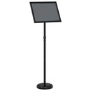 vidaXL Kiállító Állvány Fekete 25 x 25 x 125 cm Alumínium