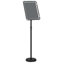 vidaXL Kiállító Állvány Fekete 25 x 25 x 125 cm Alumínium