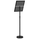 vidaXL Kiállító Állvány Fekete 25 x 25 x 125 cm Alumínium