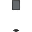 vidaXL Kiállító Állvány Fekete 25 x 25 x 125 cm Alumínium
