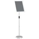 vidaXL Kiállító Állvány Ezüst 30 x 25 x 128 cm Alumínium
