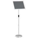 vidaXL Kiállító Állvány Ezüst 30 x 25 x 128 cm Alumínium