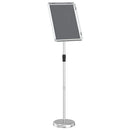vidaXL Kiállító Állvány Ezüst 30 x 25 x 128 cm Alumínium