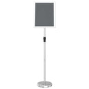 vidaXL Kiállító Állvány Ezüst 30 x 25 x 128 cm Alumínium