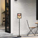 vidaXL Kiállító Állvány Fekete 25 x 25 x 125 cm Alumínium