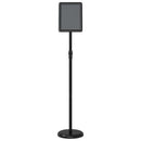 vidaXL Kiállító Állvány Fekete 25 x 25 x 125 cm Alumínium