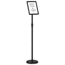 vidaXL Kiállító Állvány Fekete 25 x 25 x 125 cm Alumínium
