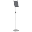 vidaXL Kiállító Állvány Ezüst 25 x 25 x 125 cm Alumínium