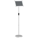vidaXL Kiállító Állvány Ezüst 25 x 25 x 125 cm Alumínium