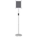 vidaXL Kiállító Állvány Ezüst 25 x 25 x 125 cm Alumínium