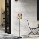 vidaXL Kiállító Állvány Fekete 25 x 25 x 125 cm Alumínium