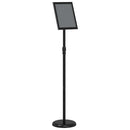 vidaXL Kiállító Állvány Fekete 25 x 25 x 125 cm Alumínium
