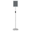 vidaXL Kiállító Állvány Ezüst 25 x 25 x 125 cm Alumínium