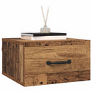 vidaXL Éjjeliszekrény fiókkal Öreg fa 35 x 35 x 20 cm Faanyag