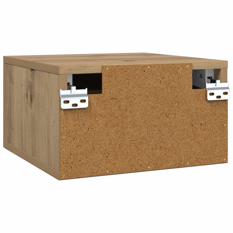 vidaXL Éjjeliszekrény fiókkal Művészi tölgy 35 x 35 x 20 cm Faanyag