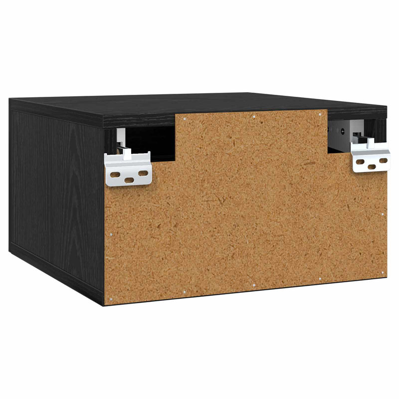 vidaXL Éjjeliszekrény fiókkal Fekete tölgy 35 x 35 x 20 cm Faanyag