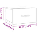 vidaXL Éjjeliszekrény fiókkal Fekete tölgy 35 x 35 x 20 cm Faanyag