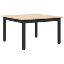 vidaXL Dohányzóasztal Természetes 60 x 60 x 36 cm Tömör fenyőfa
