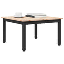 vidaXL Dohányzóasztal Természetes 60 x 60 x 36 cm Tömör fenyőfa