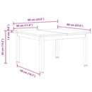 vidaXL Dohányzóasztal Fehér 60 x 60 x 36 cm Tömör fenyőfa