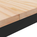 vidaXL Dohányzóasztal Természetes 80 x 80 x 45 cm Tömör fenyőfa