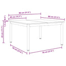 vidaXL Dohányzóasztal Természetes 80 x 80 x 45 cm Tömör fenyőfa