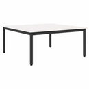 vidaXL Dohányzóasztal Fehér 100 x 100 x 45 cm Tömör fenyőfa