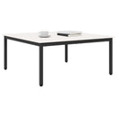 vidaXL Dohányzóasztal Fehér 100 x 100 x 45 cm Tömör fenyőfa