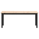 vidaXL pad Természetes 110 x 35 x 45 cm Tömör fenyőfa