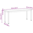 vidaXL pad Természetes 110 x 35 x 45 cm Tömör fenyőfa