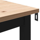 vidaXL Étkezőasztal Természetes 70 x 70 x 75 cm Tömör fenyőfa