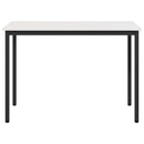 vidaXL Étkezőasztal Fehér 110 x 55 x 75 cm Tömör fenyőfa